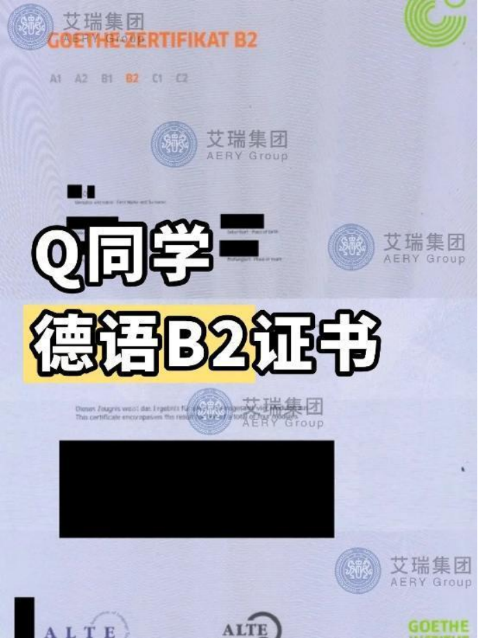德国双元制德语等级证书